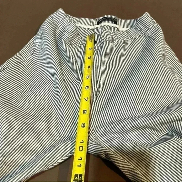 brandy melville high Rise gray Tan white striped tilden elasticize pants - Picture 5 of 9